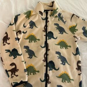 H&M Kids Fleece Zip Jacket – Dinosaur Print – Size 8/10